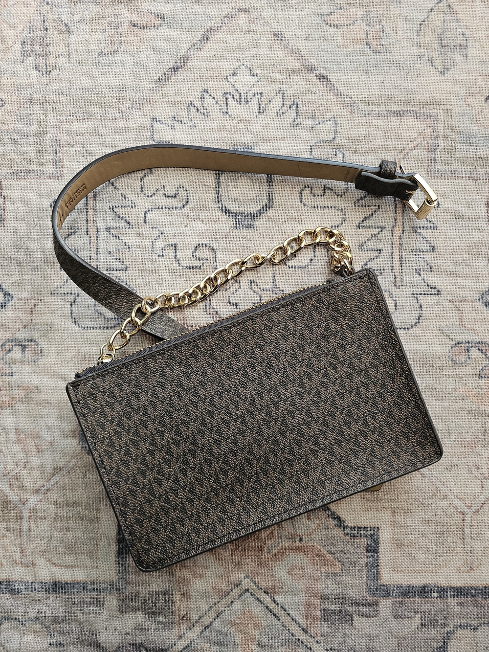 Michael Kors Belt Bag With Gold Chain